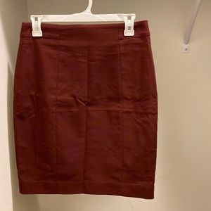 H&M Merlot Pencil Skirt Size 8